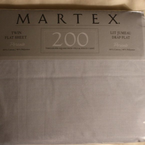 Martex Blue Twin Flat Sheet - Picture 1 of 2